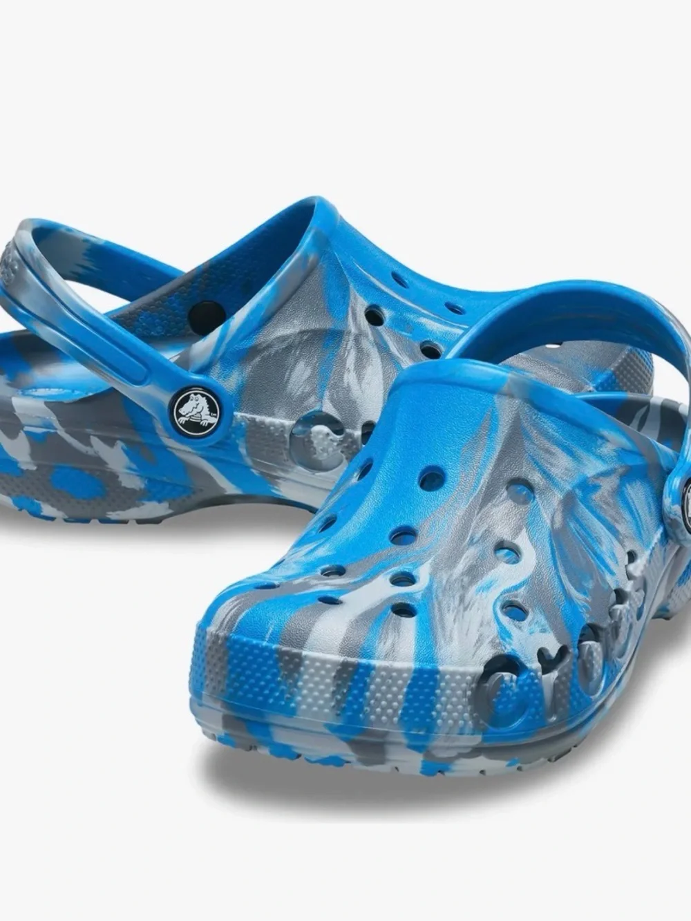 CROCS Toddler Size 6 - Blue & White Marbled Classic Clog